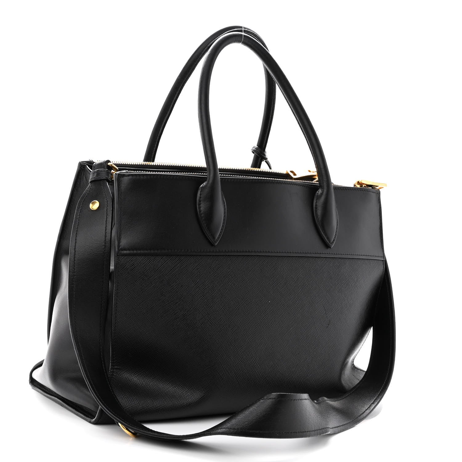 Prada Saffiano City Calfskin Small Paradigme Bag Black 3 of 12