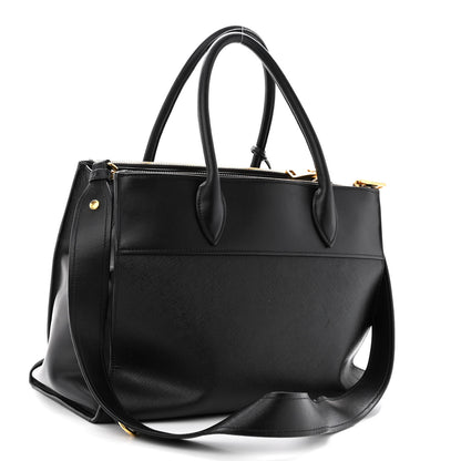 Prada Saffiano City Calfskin Small Paradigme Bag Black 3 of 12