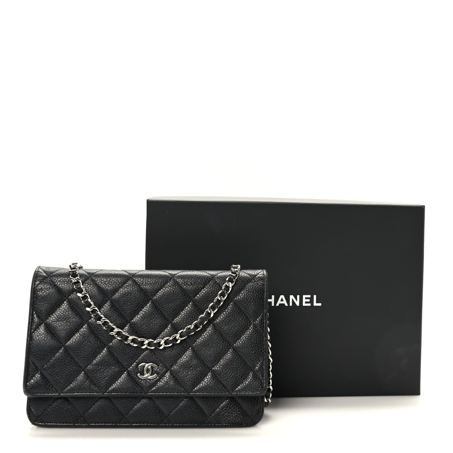 Chanel Caviar Quilted Wallet on Chain WOC Black 11 of 11