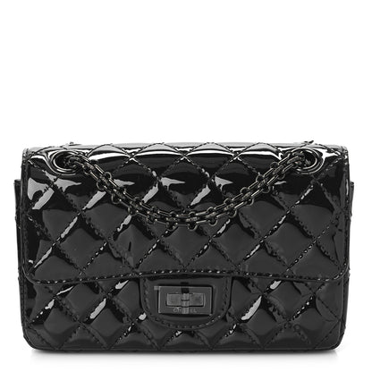 Chanel Patent Calfskin Quilted 2.55 Reissue Mini Flap So Black 1 of 10