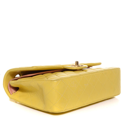 Chanel Lambskin Quilted Medium Double Flap Yellow 4 of 9
