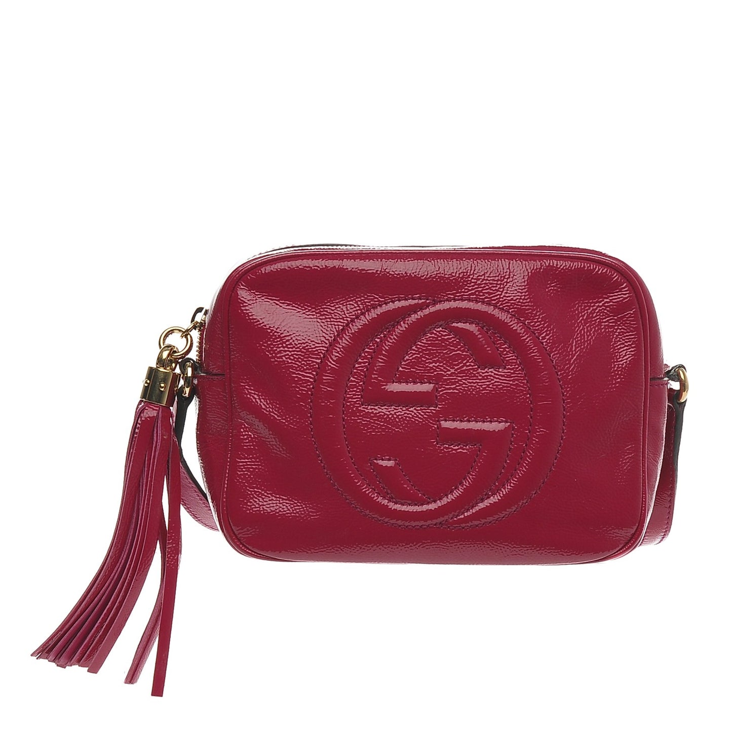 Soft Patent Small Soho Disco Bag Bright Bougainvillea