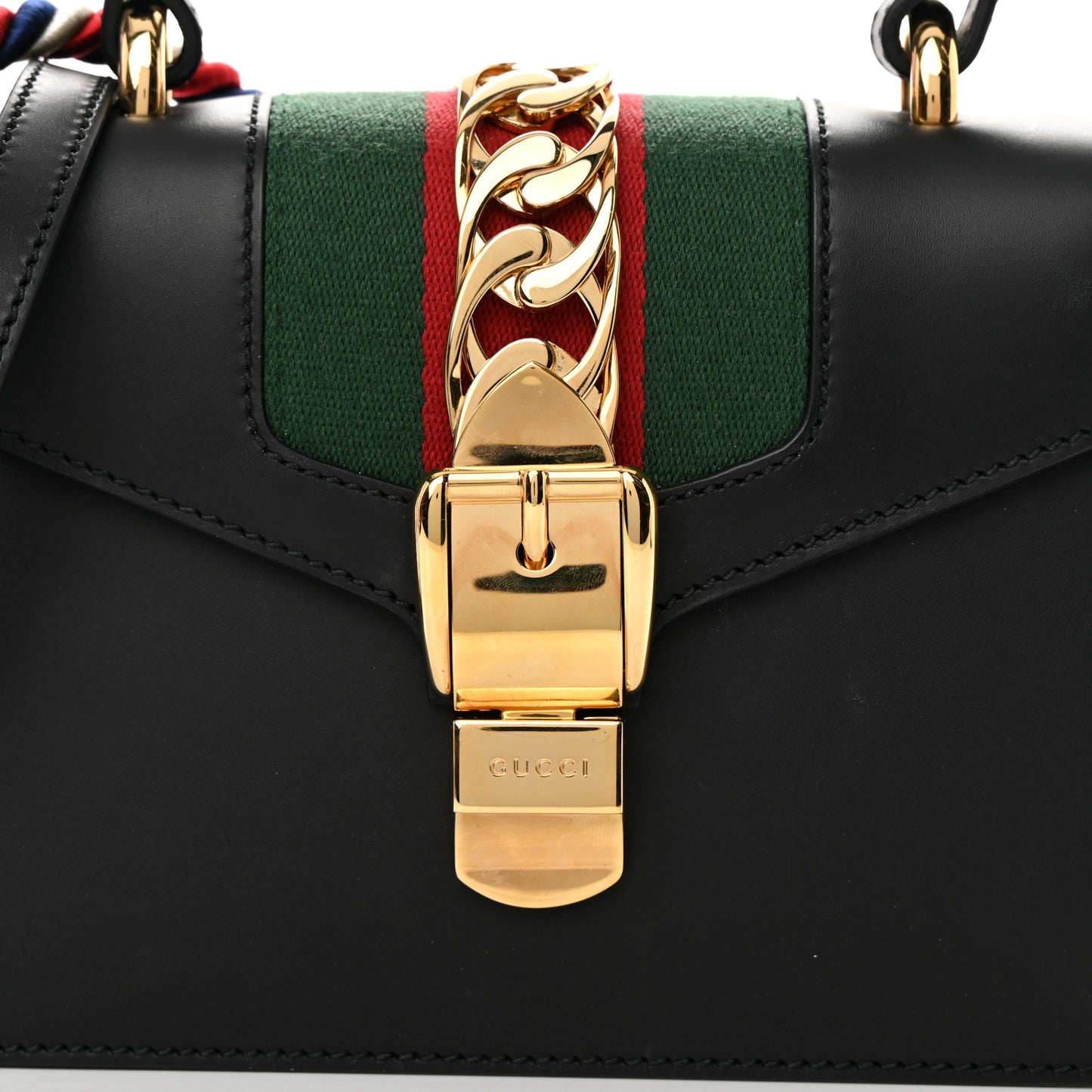 Calfskin Mini Sylvie Top Handle Bag Black