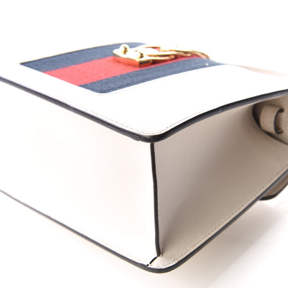 Gucci Calfskin Mini Sylvie Top Handle Bag White 8 of 14