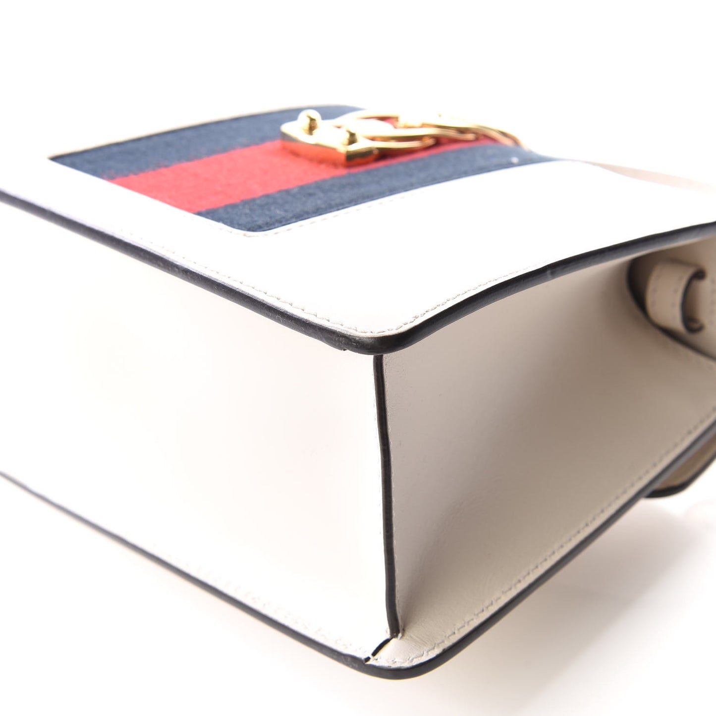 Calfskin Mini Sylvie Top Handle Bag White