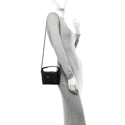 Chanel Caviar Quilted Hobo Clutch With Chain Black 2 of 10