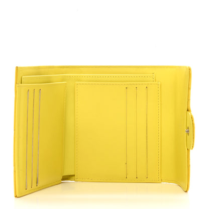 Chanel Patent Quilted Compact Flap Wallet Yellow 5 of 7