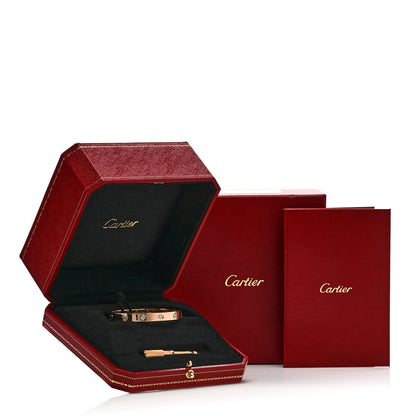 Cartier 18K Pink Gold 10 Diamond LOVE Bracelet 17 9 of 9
