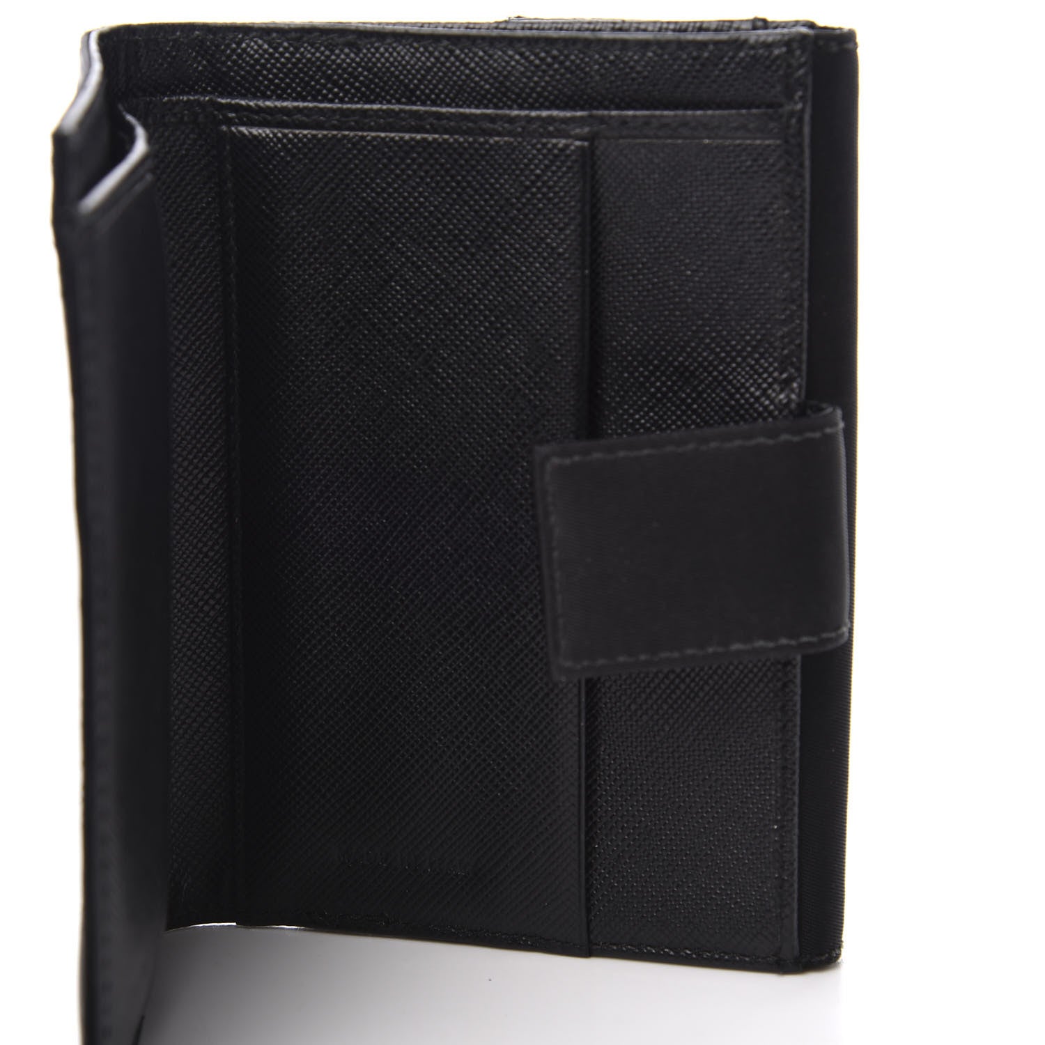 Prada Tessuto Nylon French Wallet Black 9 of 10