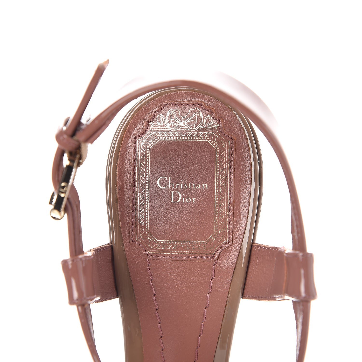Christian Dior Patent Dior Contrast Platform Sandal 38 Pink 7 of 9