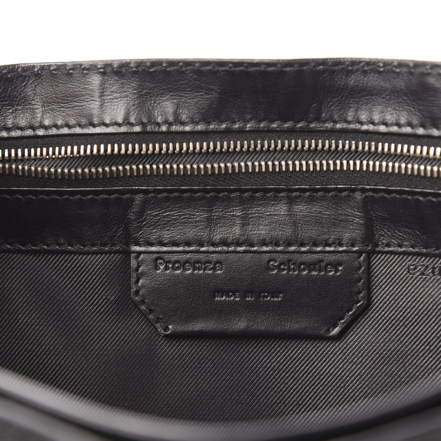 Lambskin Medium PS1 Plus Zip Satchel Black