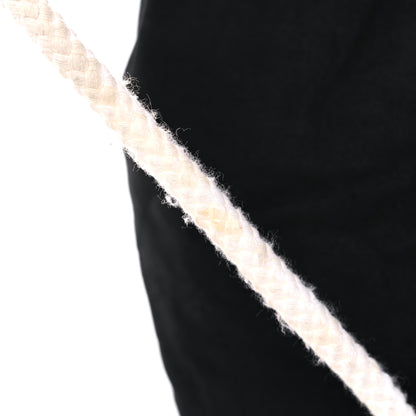 Chanel Canvas Drawstring Backpack Black White 15 of 17