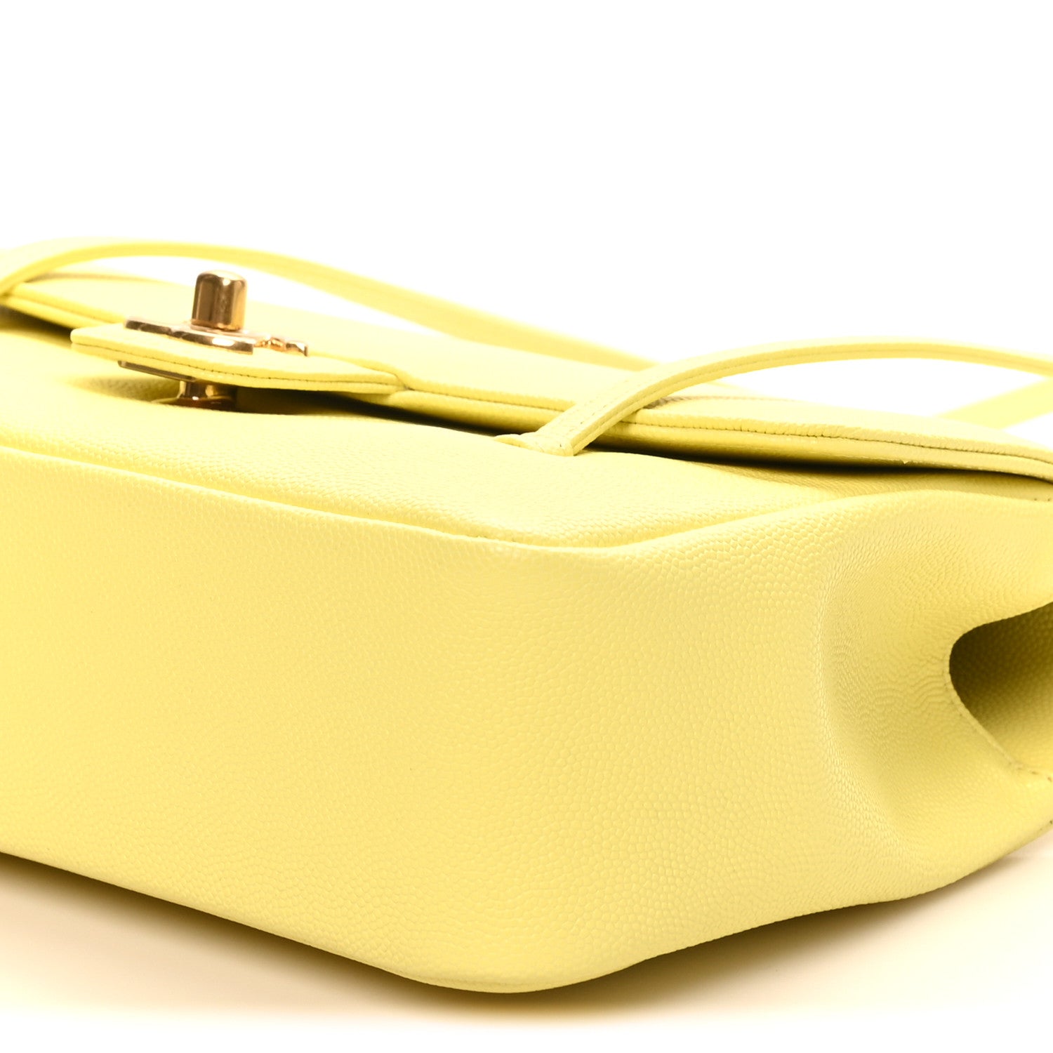 Chanel Shiny Caviar Preppy Coco Small Flap Light Yellow 10 of 10