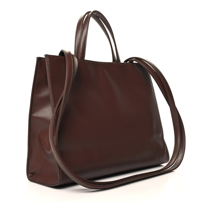 Telfar Vegan Leather Medium Shopping Bag Chocolate 3 of 9