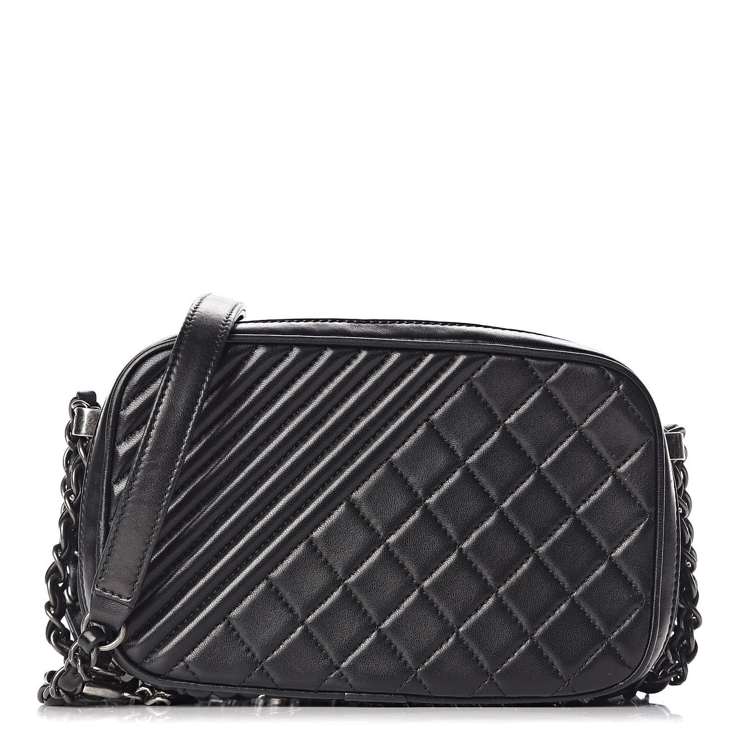 Lambskin Small Coco Boy Camera Case Black