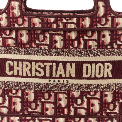 Christian Dior Oblique Mini Book Tote Burgundy Multicolor 9 of 11