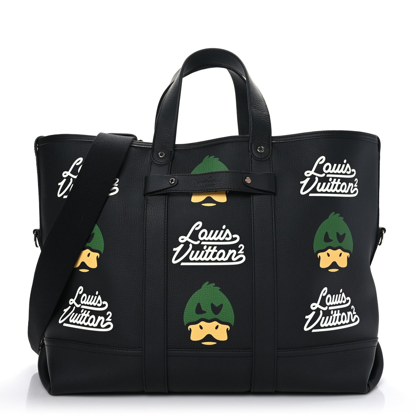 X NIGO Taurillon Duck Trolley Tote Black