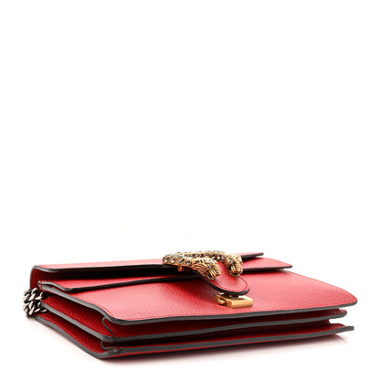 Gucci Dollar Calfskin Swarovski Crystal Small Dionysus Shoulder Bag Hibiscus Red 4 of 10