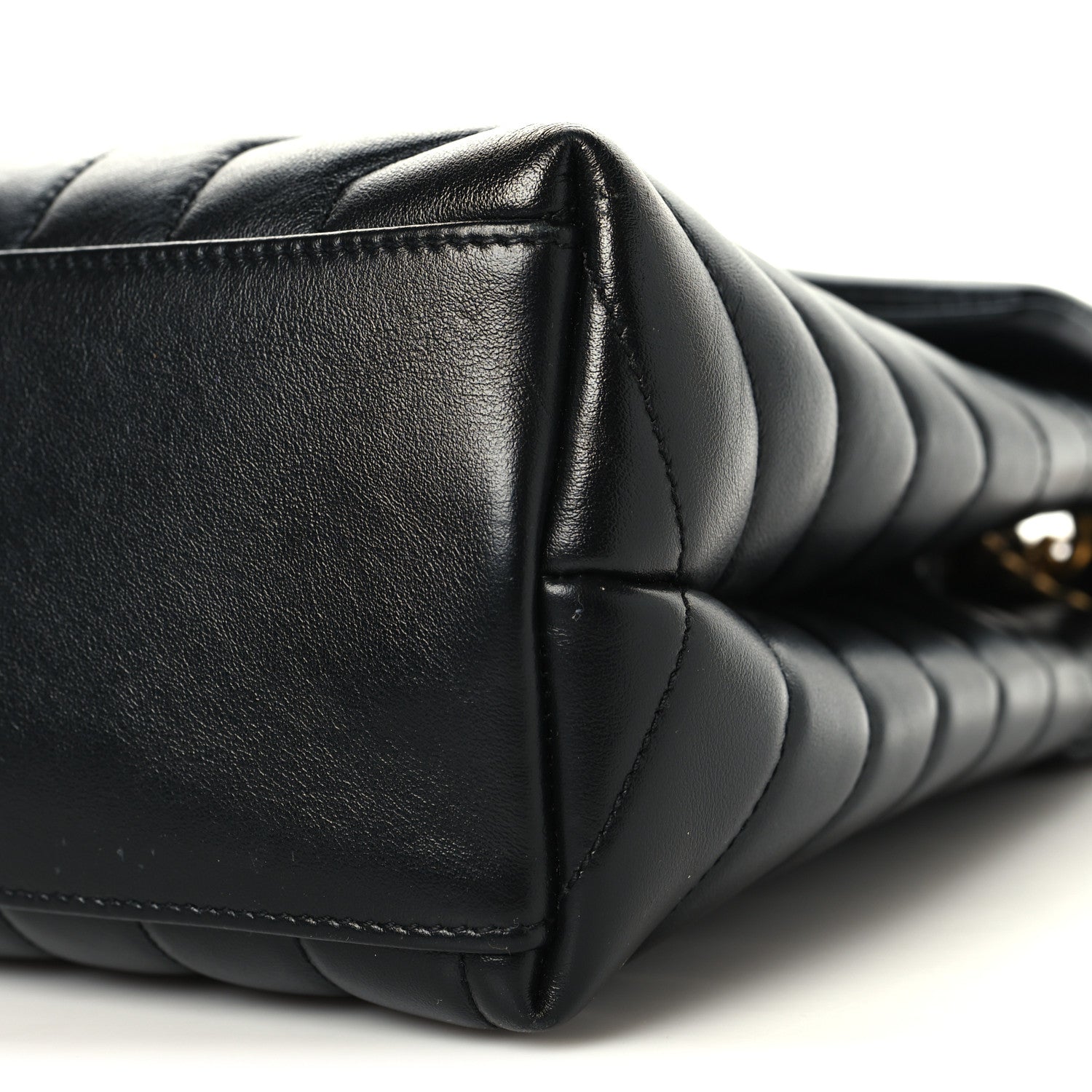 Saint Laurent Calfskin Y Quilted Monogram Medium Loulou Chain Satchel Black 10 of 11