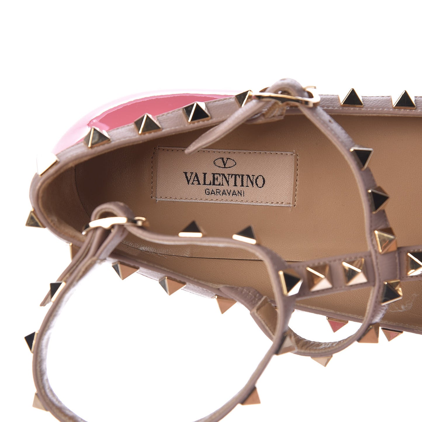 Patent Rockstud Cage Ballerina Flats 39 Ninphea Poudre