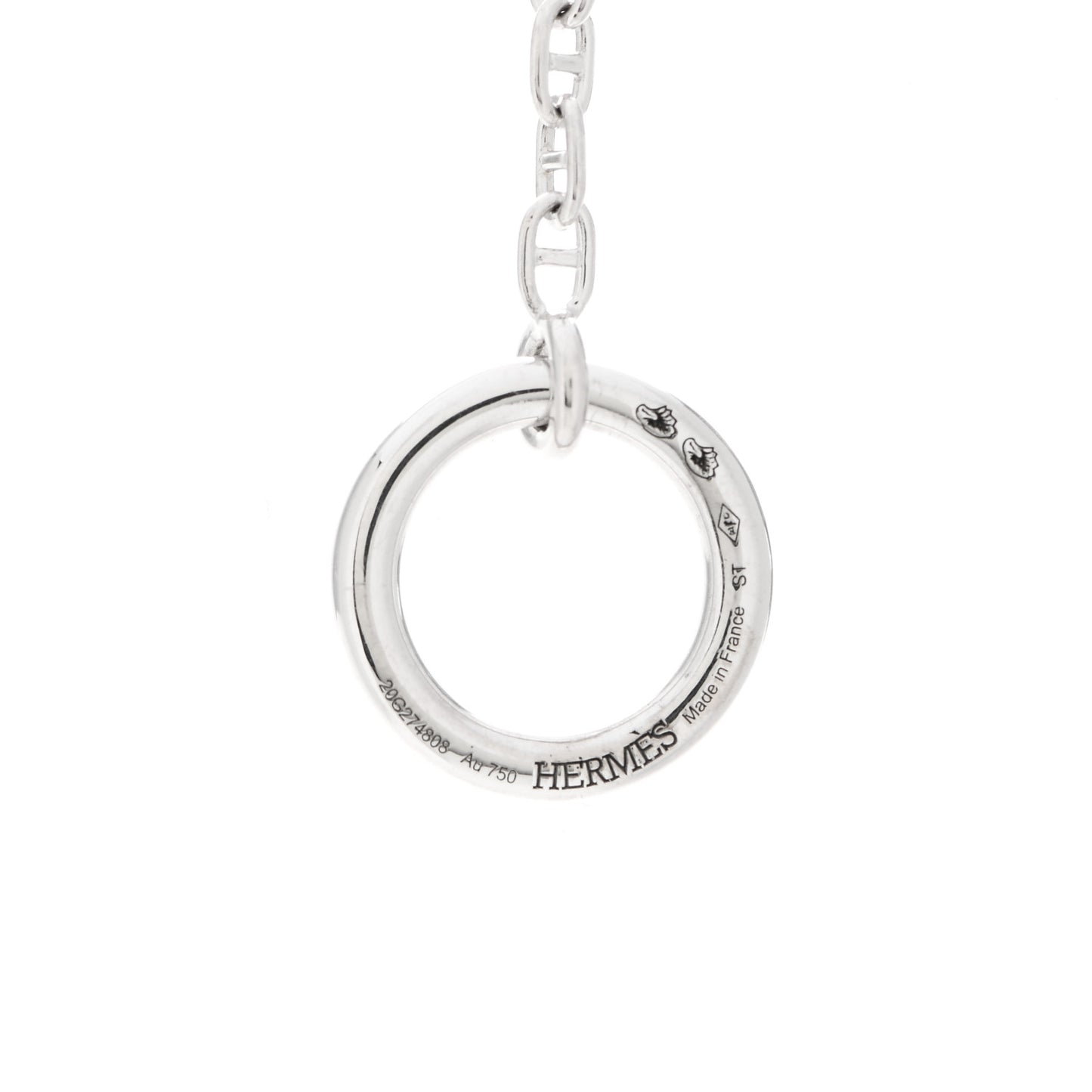18K White Gold Diamond New Farandole Pendant Necklace