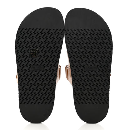 Hermes Epsom Womens Chypre Sandals 38 Natural 5 of 9