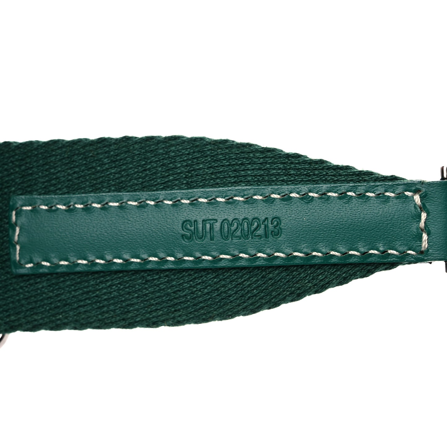 Canvas Calfskin Adjustable Shoulder Strap Green