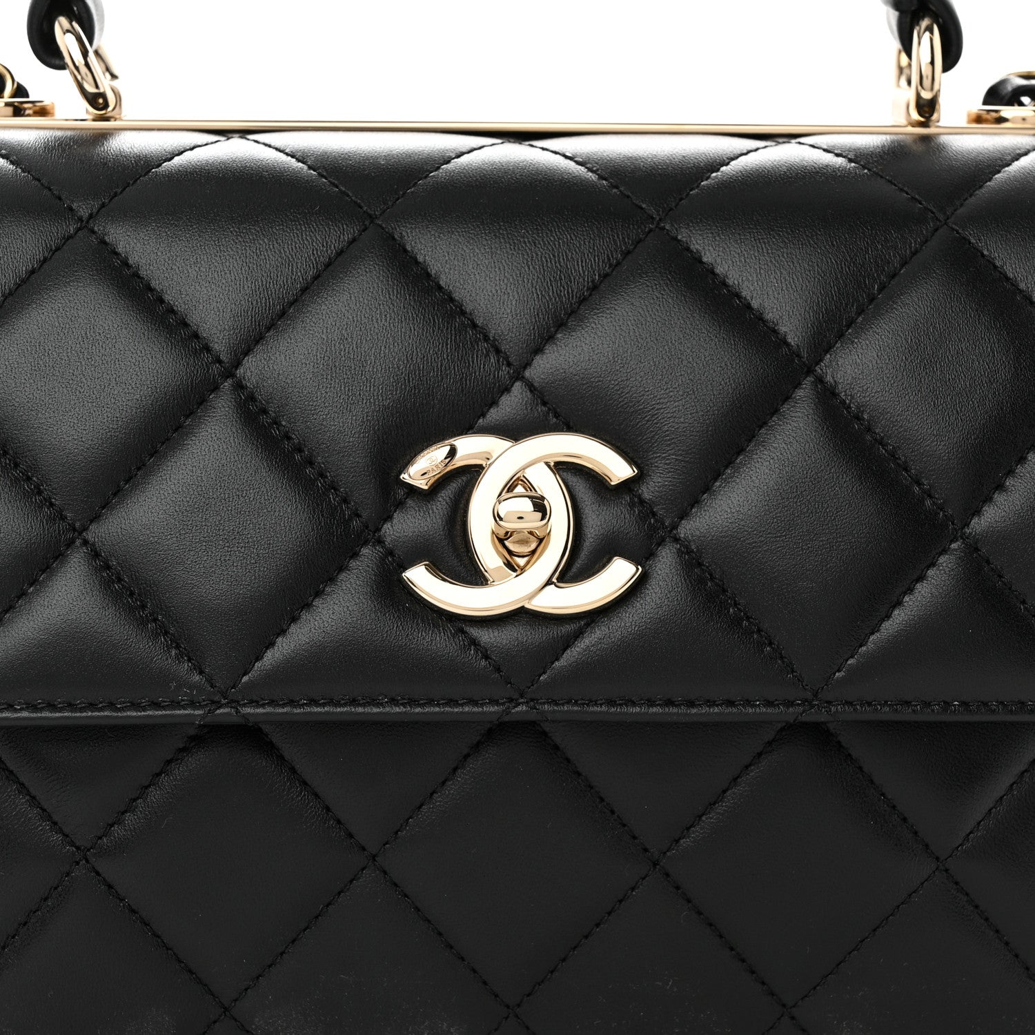 Chanel Lambskin Quilted Small Trendy CC Dual Handle Flap Bag Black 8 of 10