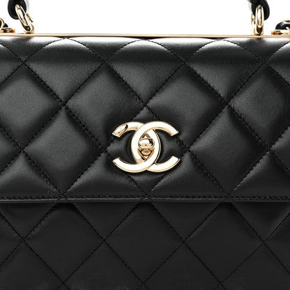 Chanel Lambskin Quilted Small Trendy CC Dual Handle Flap Bag Black 8 of 10