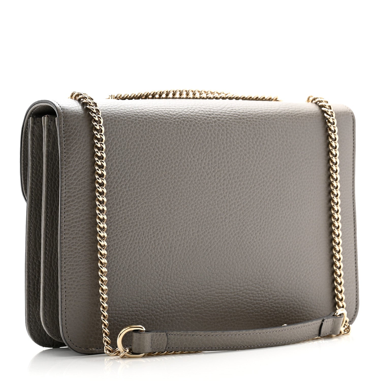 Gucci Dollar Calfskin Interlocking G Shoulder Bag Loess 3 of 12
