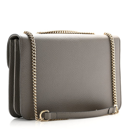 Gucci Dollar Calfskin Interlocking G Shoulder Bag Loess 3 of 12