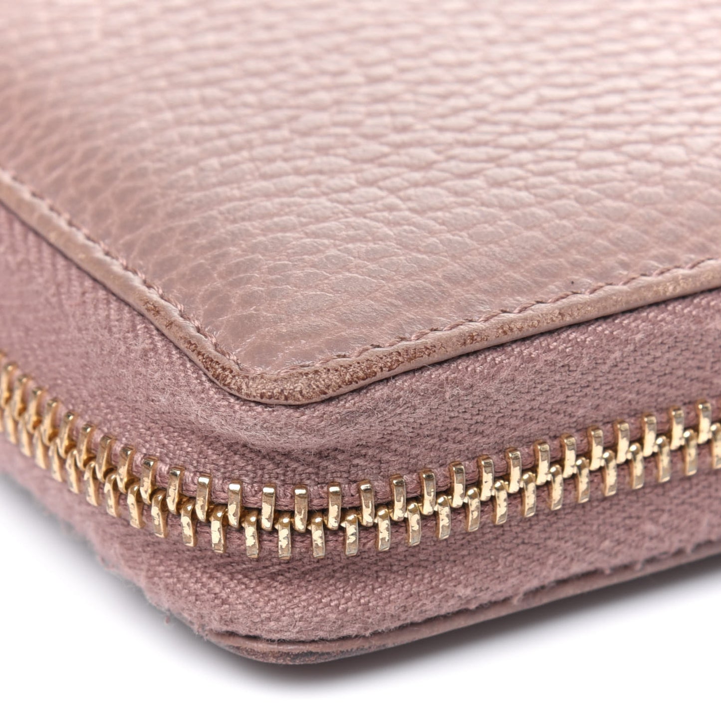 Dollar Calfskin GG Marmont Zip Around Wallet Porcelain Rose