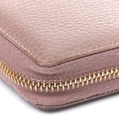 Gucci Dollar Calfskin GG Marmont Zip Around Wallet Porcelain Rose 13 of 16
