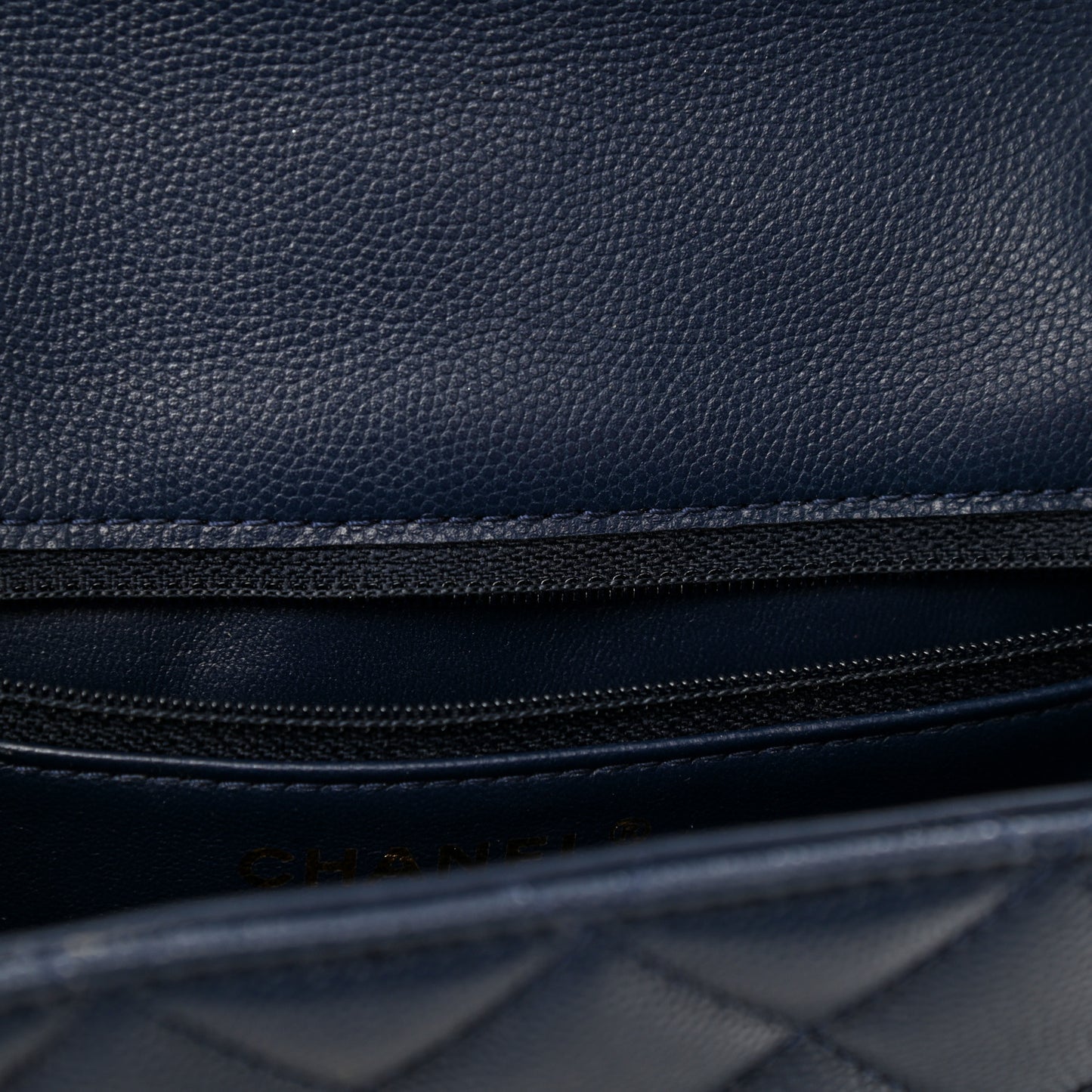 Caviar Quilted Medium Sweet Classic Flap Navy Blue