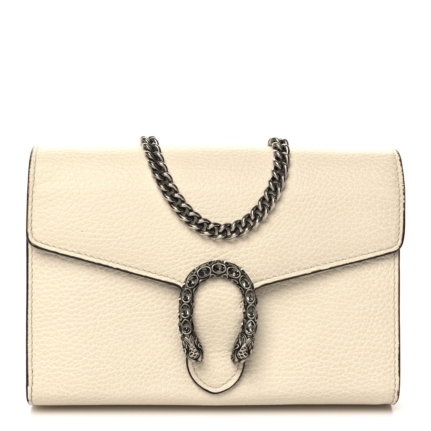 Gucci Dollar Calfskin Mini Dionysus Chain Wallet Mystic White 1 of 15