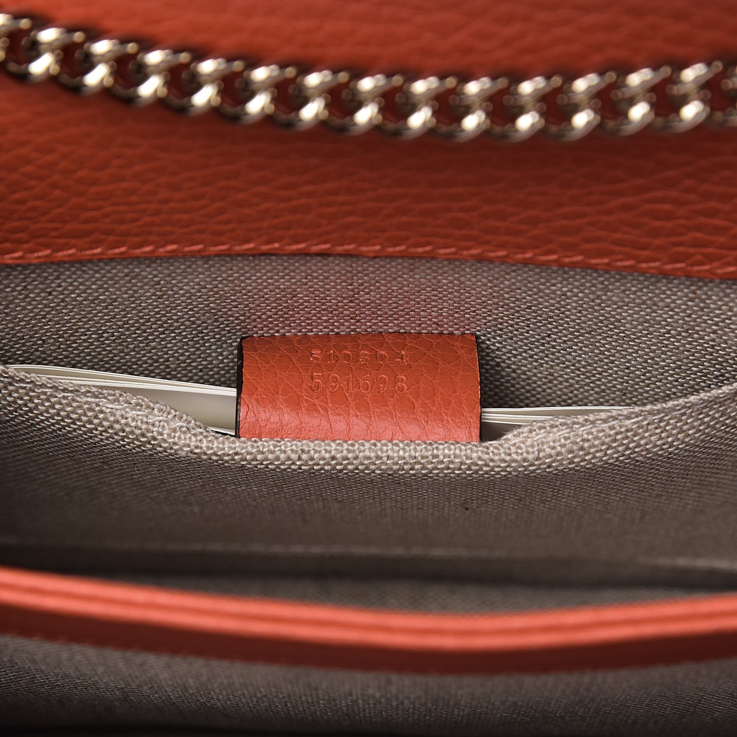 Dollar Calfskin Small Interlocking G Shoulder Bag Sun Orange