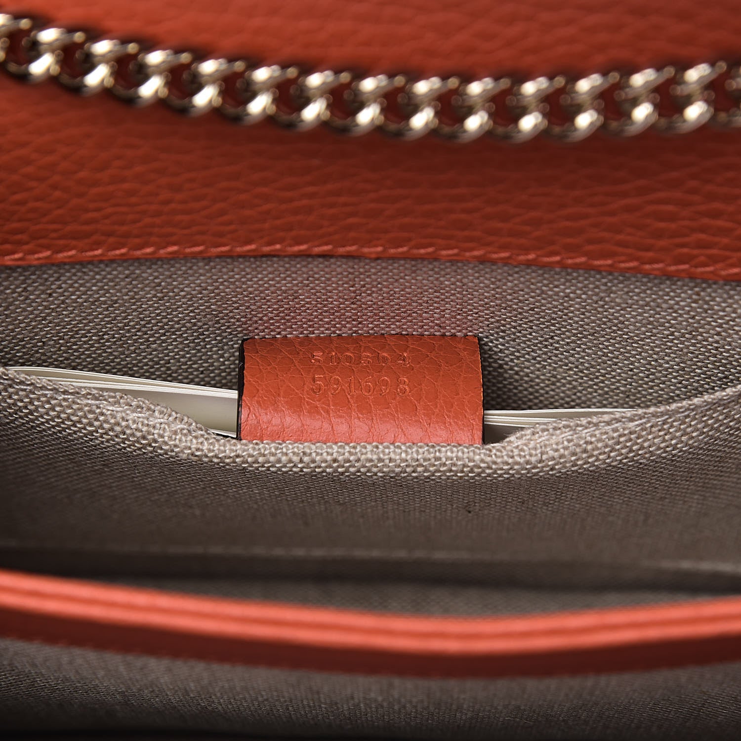 Gucci Dollar Calfskin Small Interlocking G Shoulder Bag Sun Orange 7 of 10