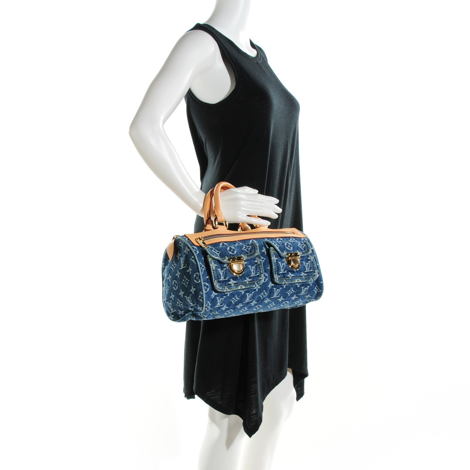 Louis Vuitton Monogram Denim Neo Speedy Blue 2 of 7