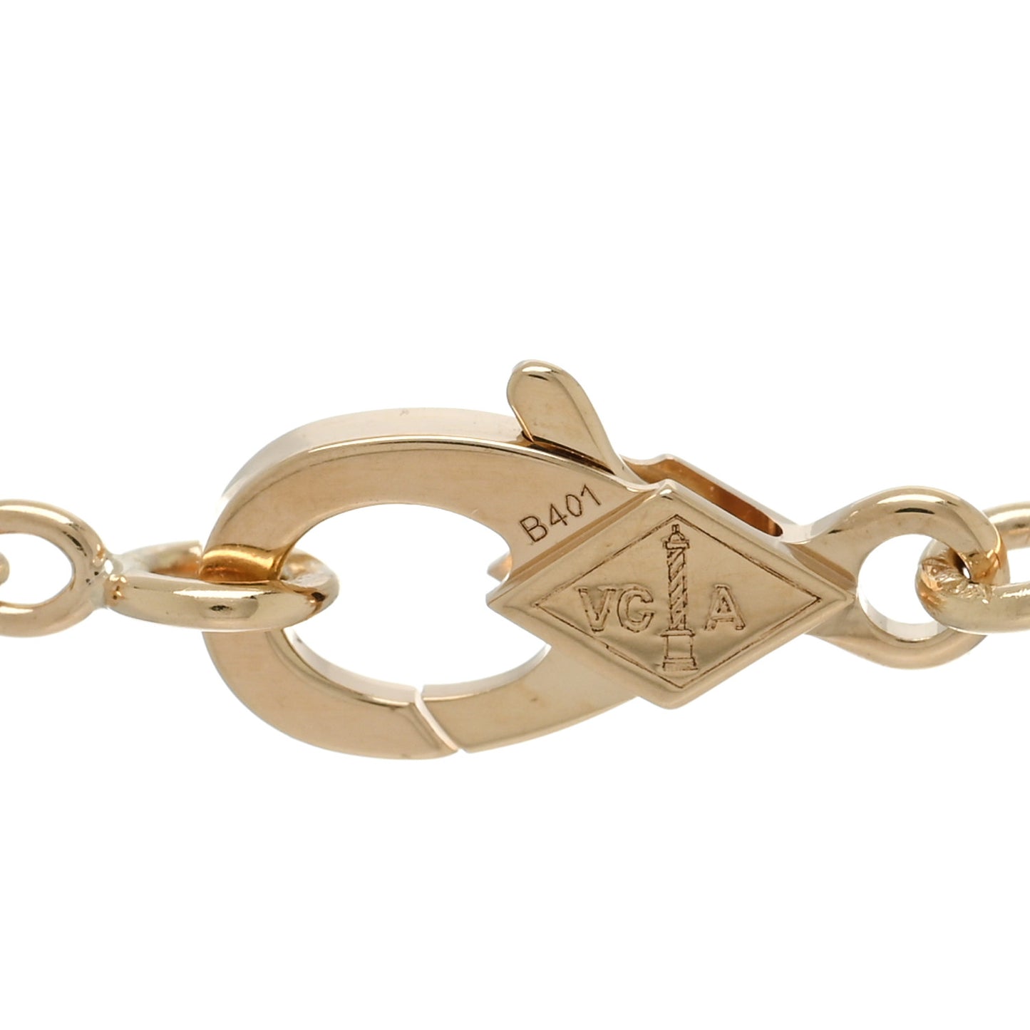 18K Yellow Gold Black Onyx Pure Alhambra Pendant Necklace