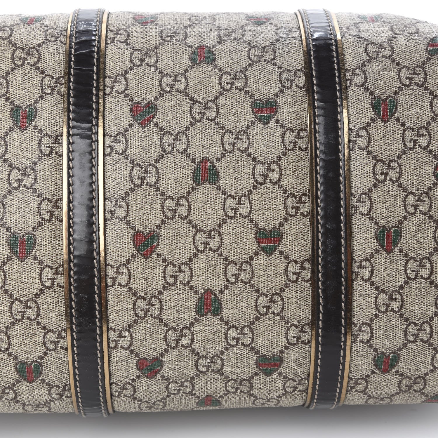 Gucci GG Plus Monogram Hearts Medium Joy Boston Dark Brown 14 of 14