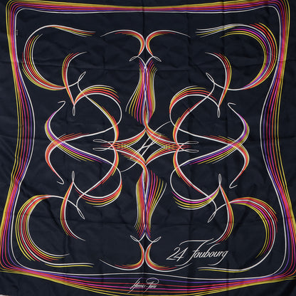 Hermes Silk 24 Faubourg Scarf 90 Black 1 of 5