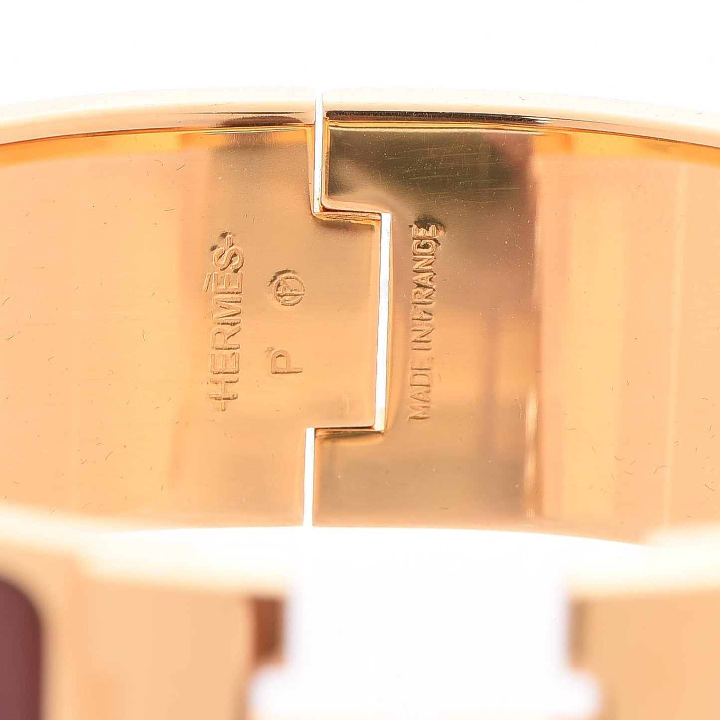 Enamel Wide Clic Clac H Bracelet PM Terracotta
