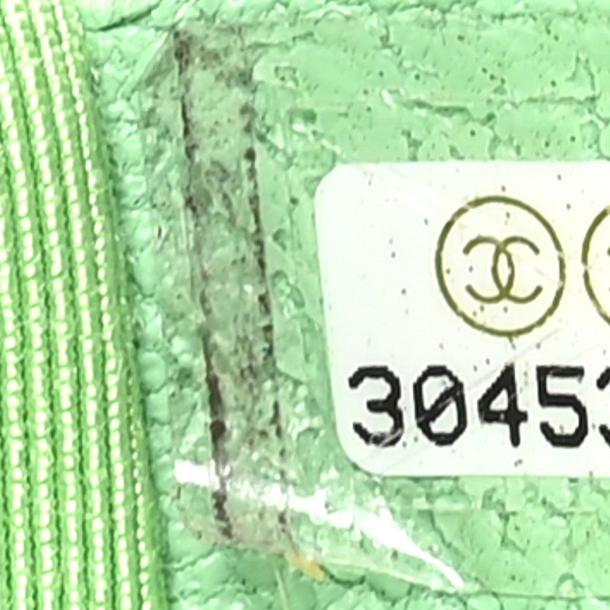 Chanel Goatskin Quilted Medium Chanel 19 Flap Light Green 7 of 10