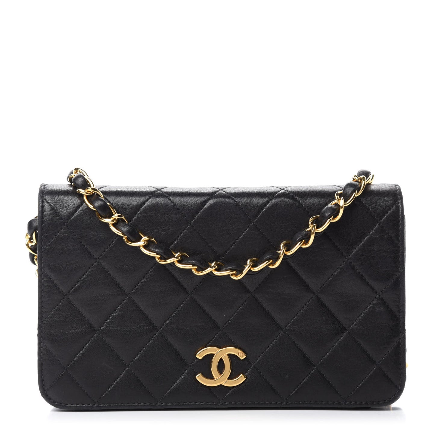 Lambskin Quilted Mini Flap Black