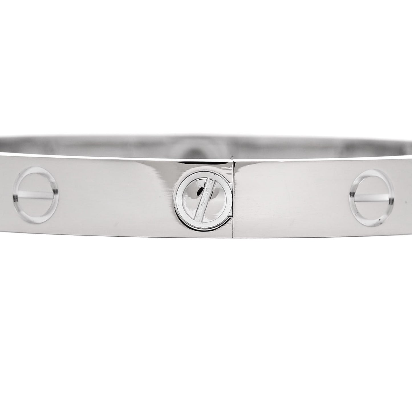 18K White Gold 4 Diamond LOVE Bracelet 16
