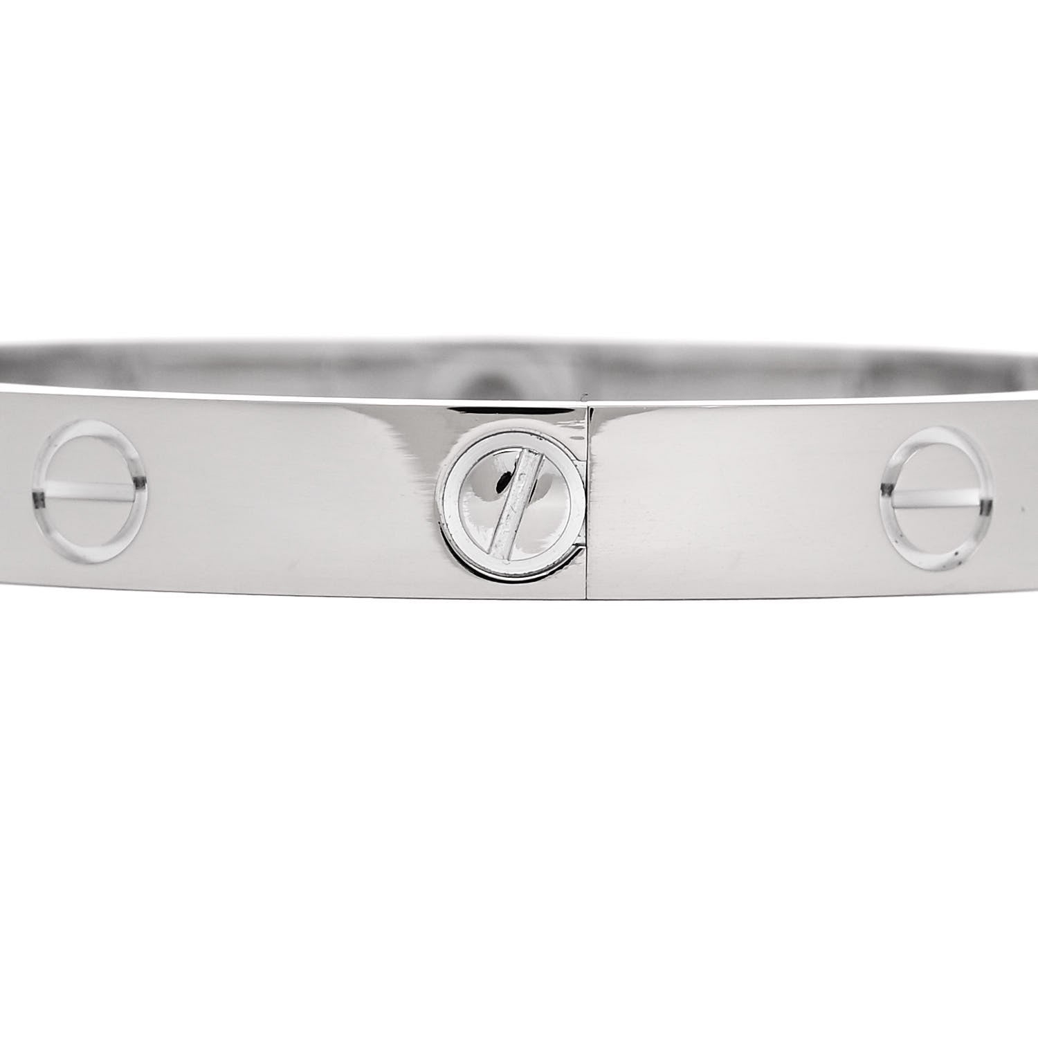 Cartier 18K White Gold 4 Diamond LOVE Bracelet 16 5 of 9