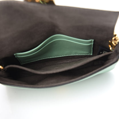 Fendi Shiny Nappa Micro Baguette Verde Acqua 4 of 8