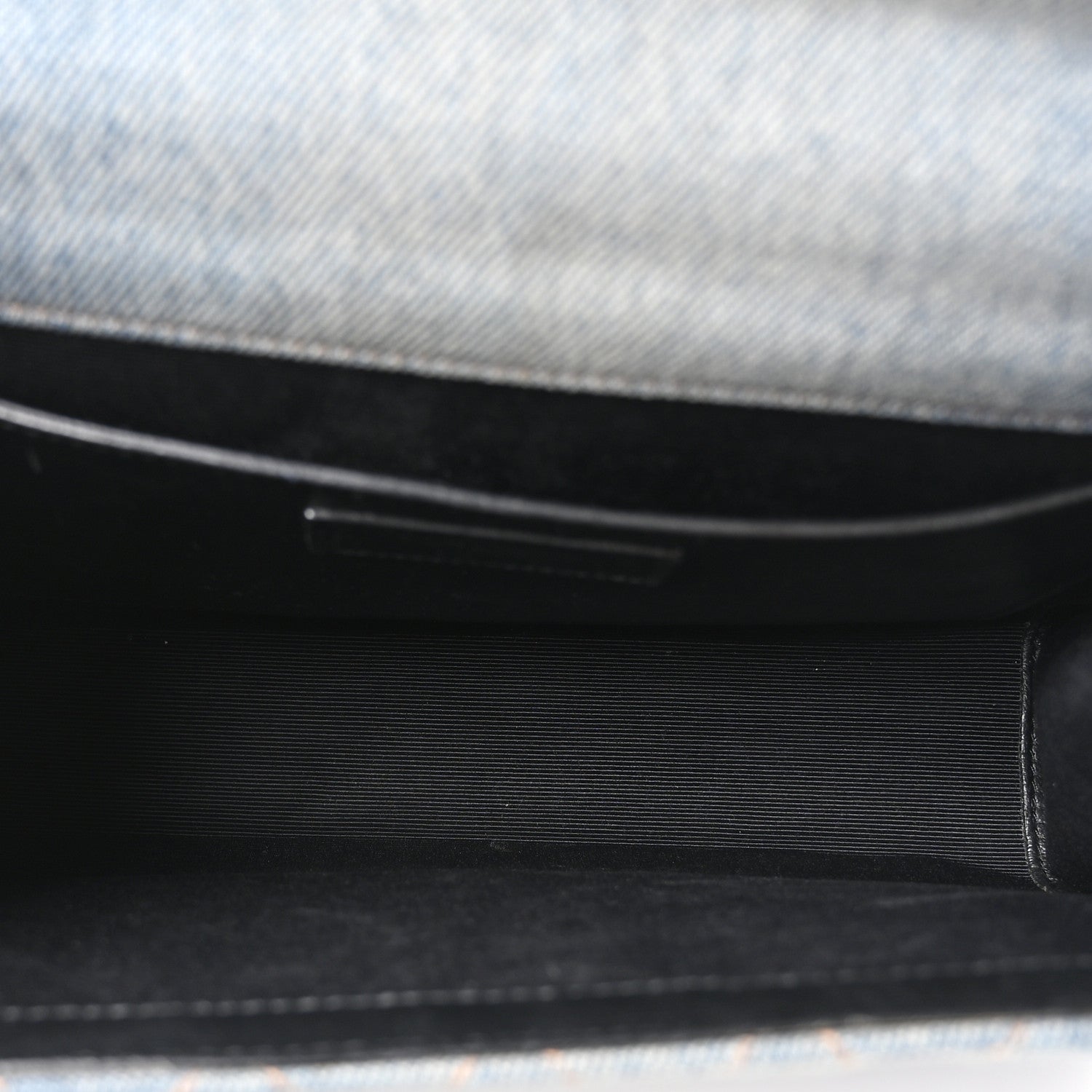 Saint Laurent Denim Mixed Matelasse Triquilt Medium Monogram Envelope Satchel Blue 4 of 9