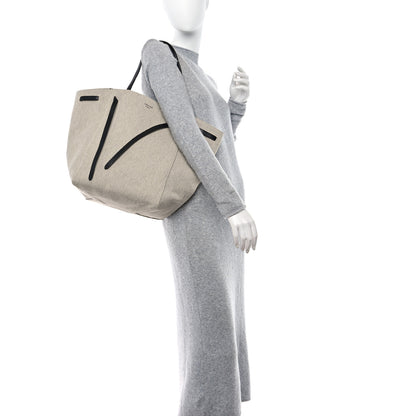 Celine Felt Calfskin Medium Belt Cabas Phantom Black Beige 2 of 12