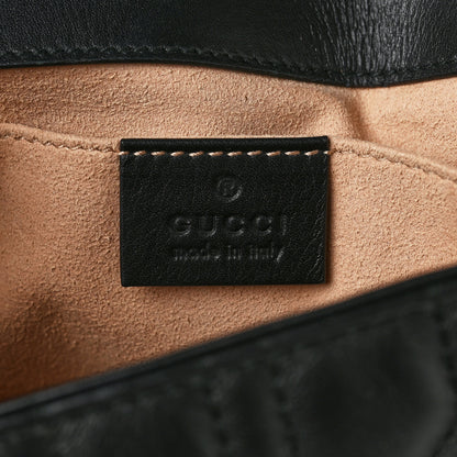 Gucci Calfskin Matelasse Studded Mini Pearly GG Marmont Shoulder Bag Black 6 of 9